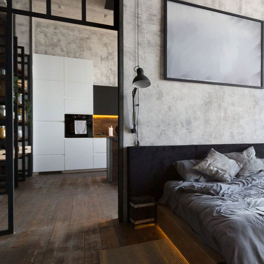 Schlafzimmer in Loft